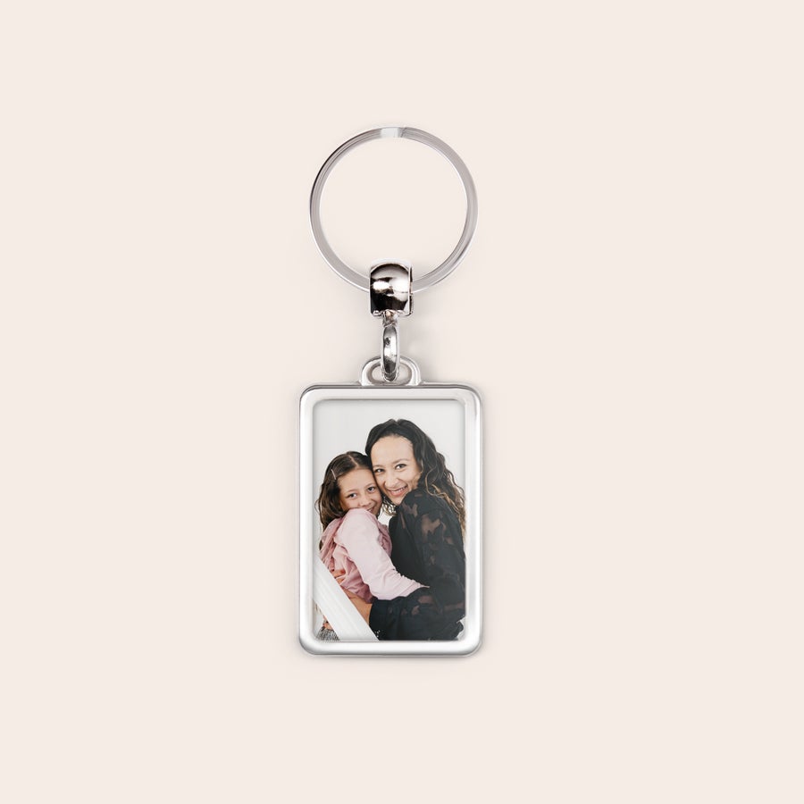 Personalised key ring - Mother's Day - Rectangular - Stainless steel Personalised key ring - Mother's Day - Rectangular - Stainless steel