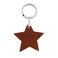 Személyre szabott bőr kulcstartó - Star (Brown)