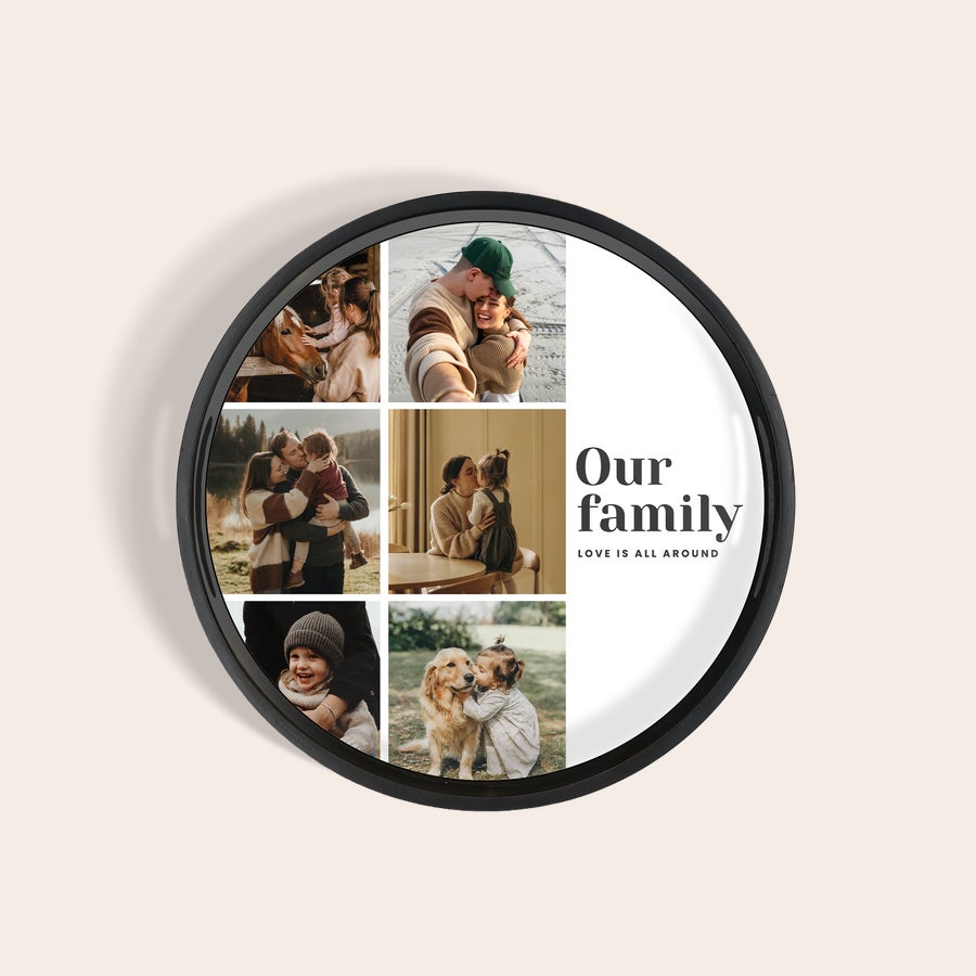 Personalised serving platter - Round Personalised serving platter - Round