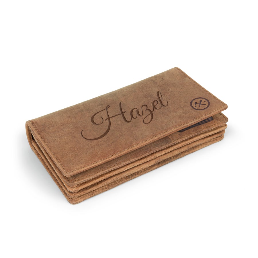 Personalised leather purse uk sale