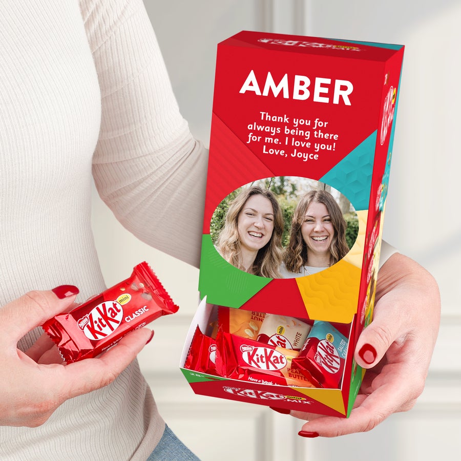 KitKat Mini Mix -lahjarasia omalla painatuksella