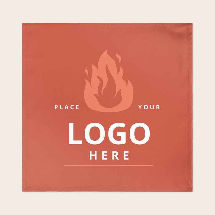 Prilagojene serviete Rožnati bombažni personalizirani servieti s prostorom za lastno fotografijo ali logotip.