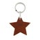 Személyre szabott bőr kulcstartó - Star (Brown)