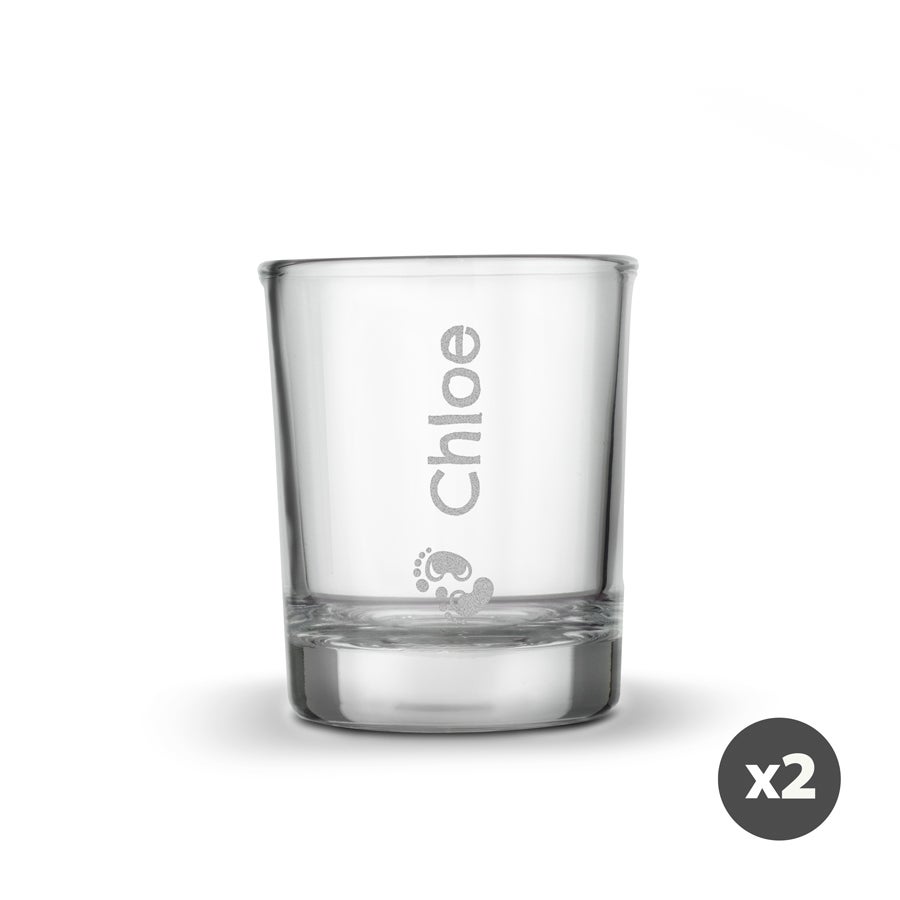 Shotglas graveren (2 stuks) Shotglas graveren (2 stuks)