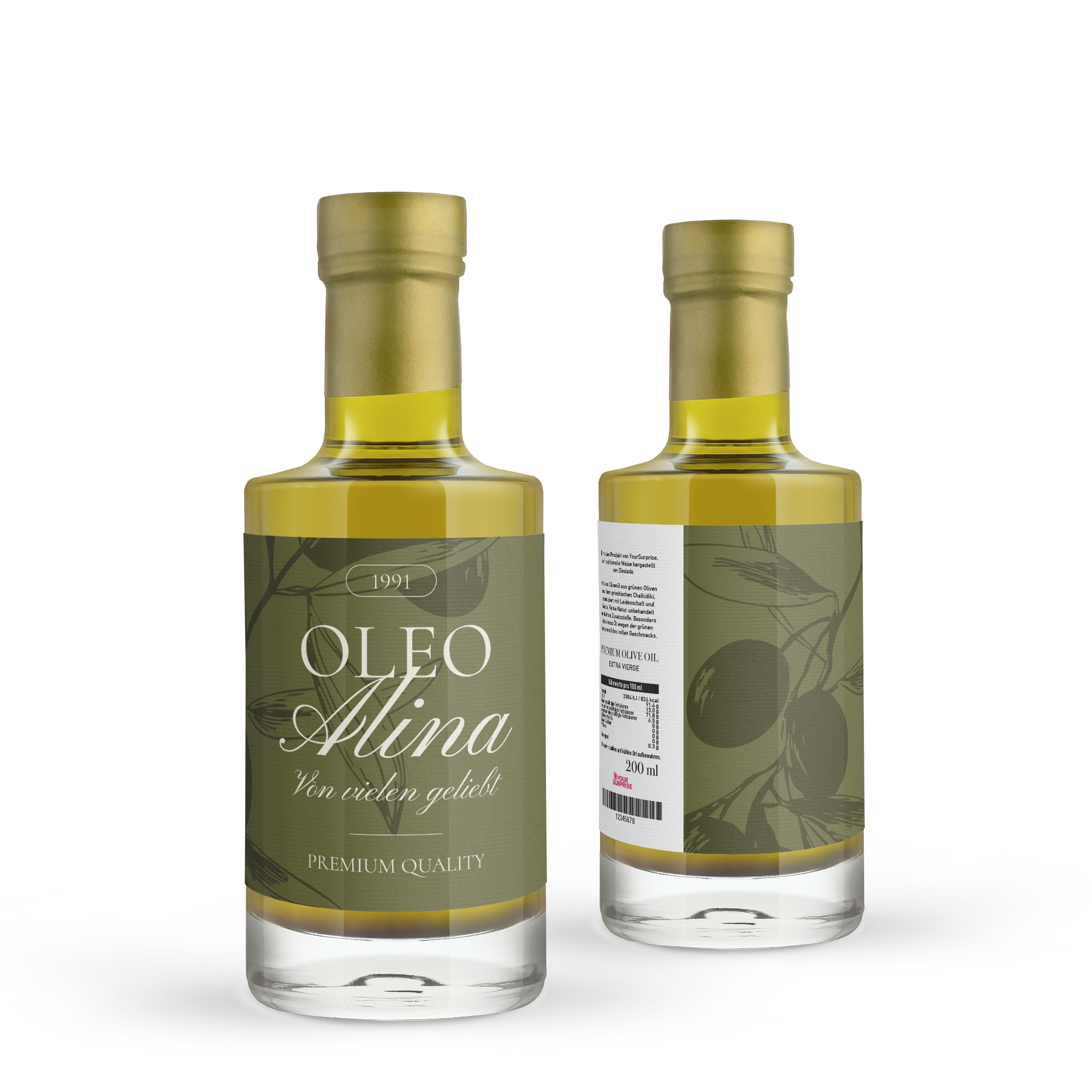 Personalisiertes Olivenöl