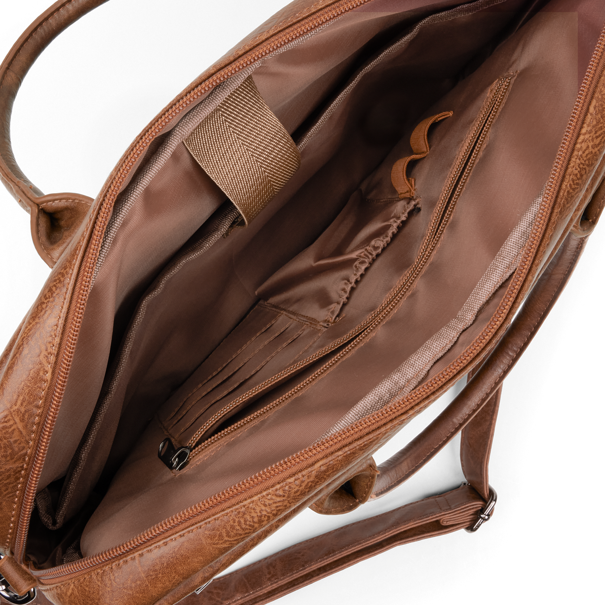 PU leren laptoptas met naam