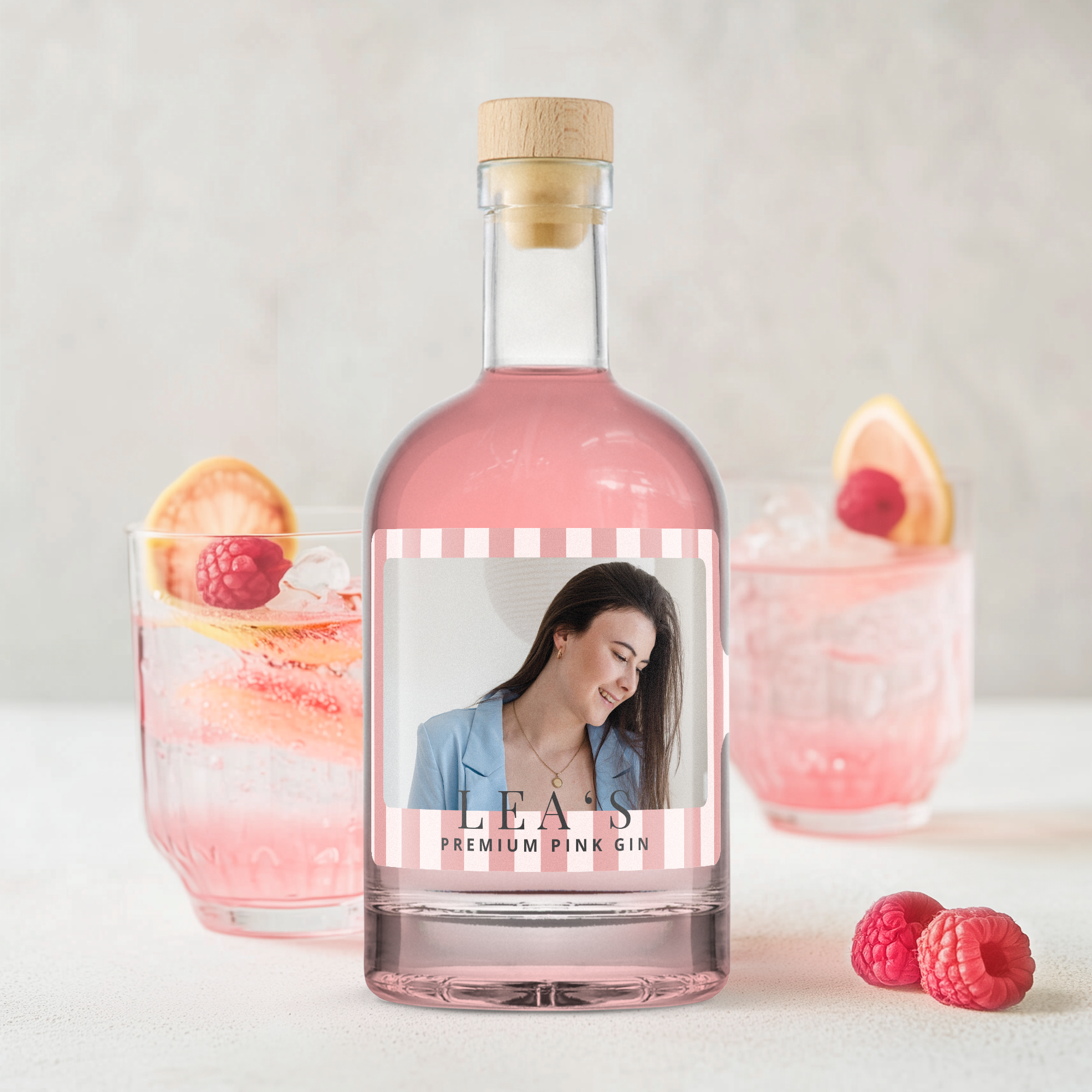 Spersonalizowany różowy gin