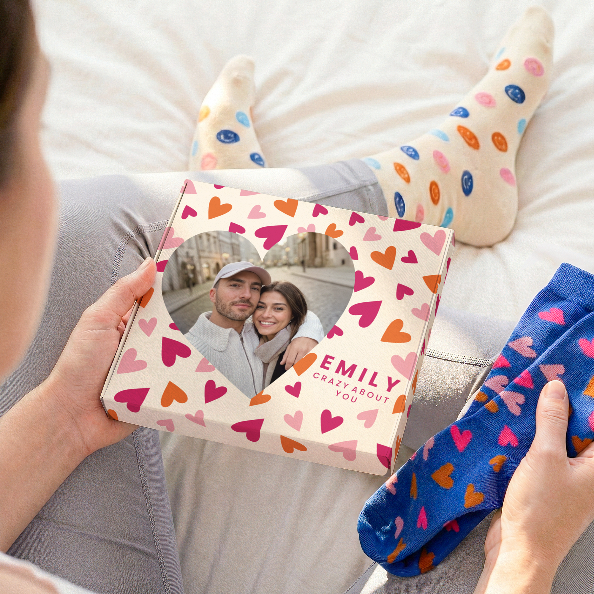 Caja regalo de calcetines personalizados