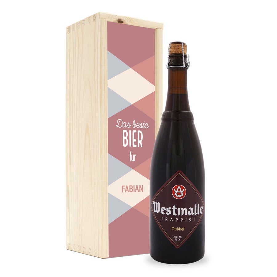 Bier Geschenkset personalisieren - Westmalle Dubbel und Tripel