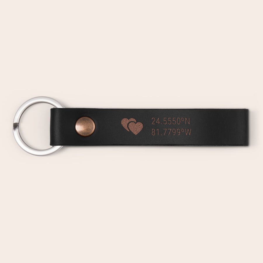 Personalised key ring - Leather Personalised key ring - Leather