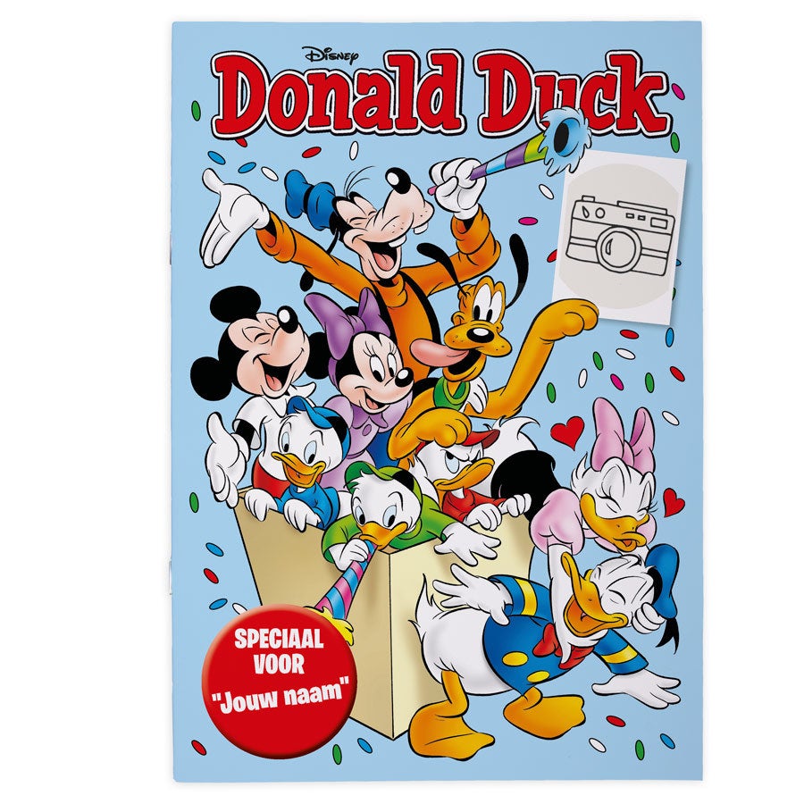 Stripboek Donald Duck met naam