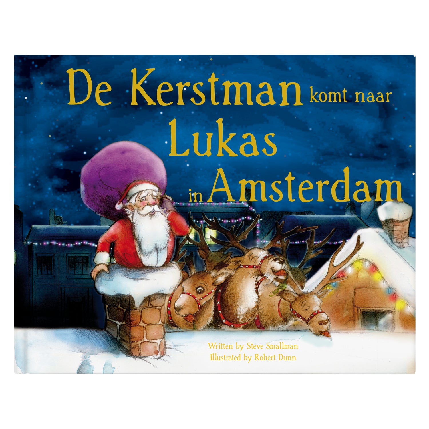 Boek met naam en foto - De kerstman komt - Hardcover