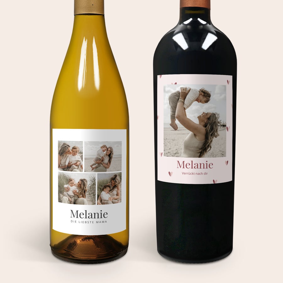 Wein Geschenkset - Salentein Primus Malbec & Chardonnay - Eigenes Etikett Wein Geschenkset - Salentein Primus Malbec & Chardonnay - Eigenes Etikett