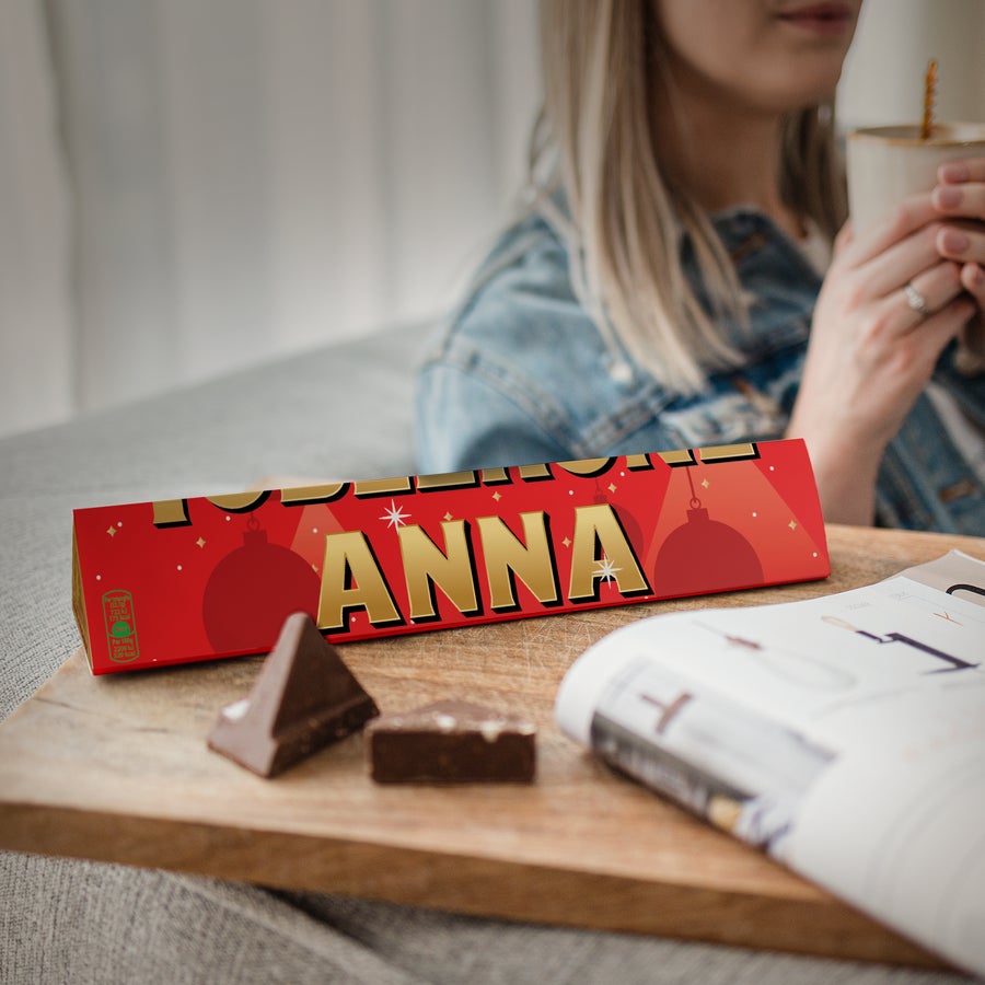 Toblerone Personalizzato - Natale Confezione di Toblerone personalizzata per Natale con nome Anna stampato