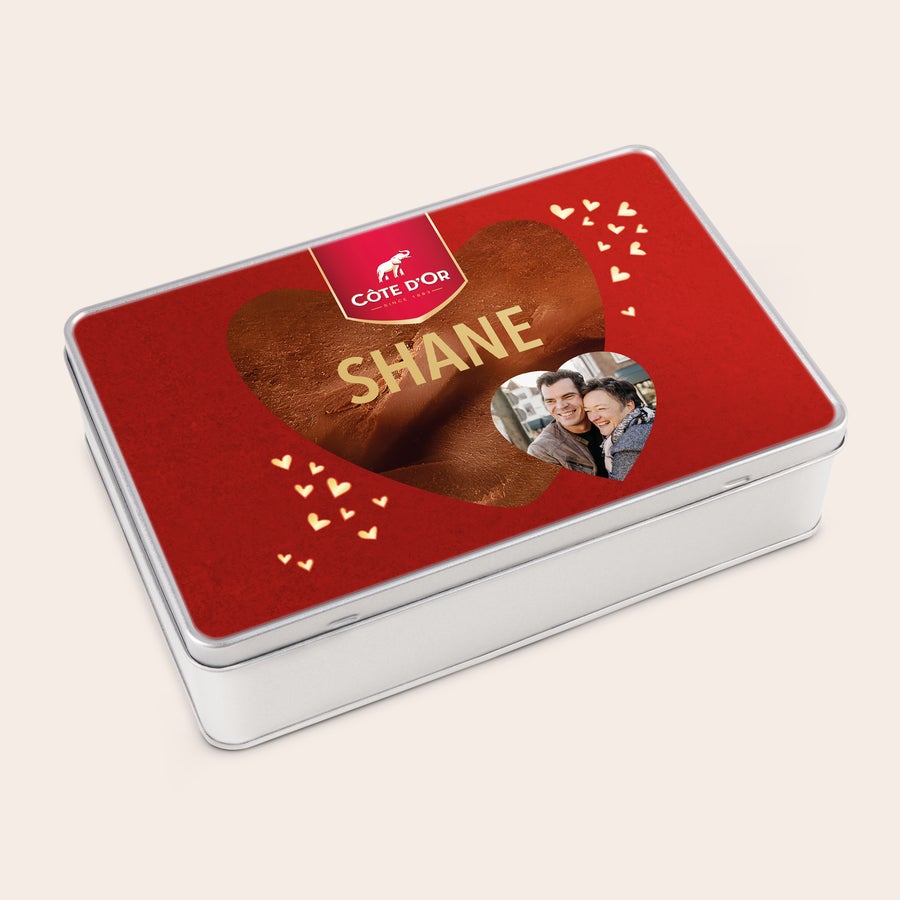 Personalised Gift Tin - Côte d'Or Mini Bouchée Personalised Gift Tin - Côte d'Or Mini Bouchée