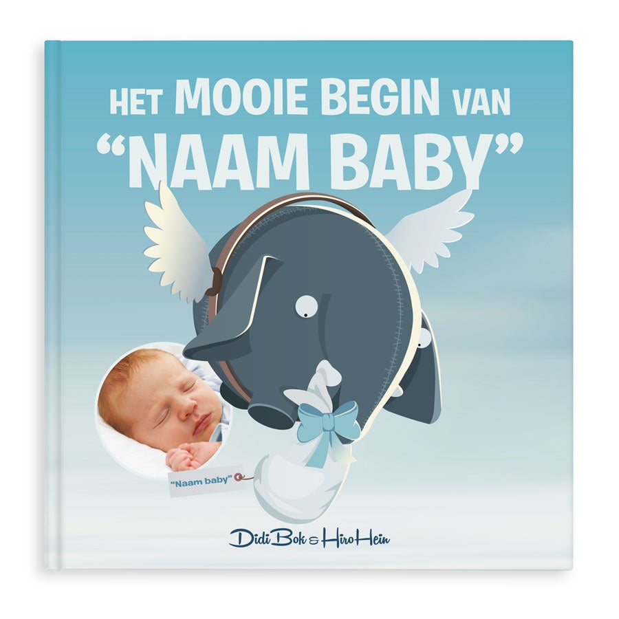 Babyboek met naam, foto, geslacht en geboortedatum - Hardcover