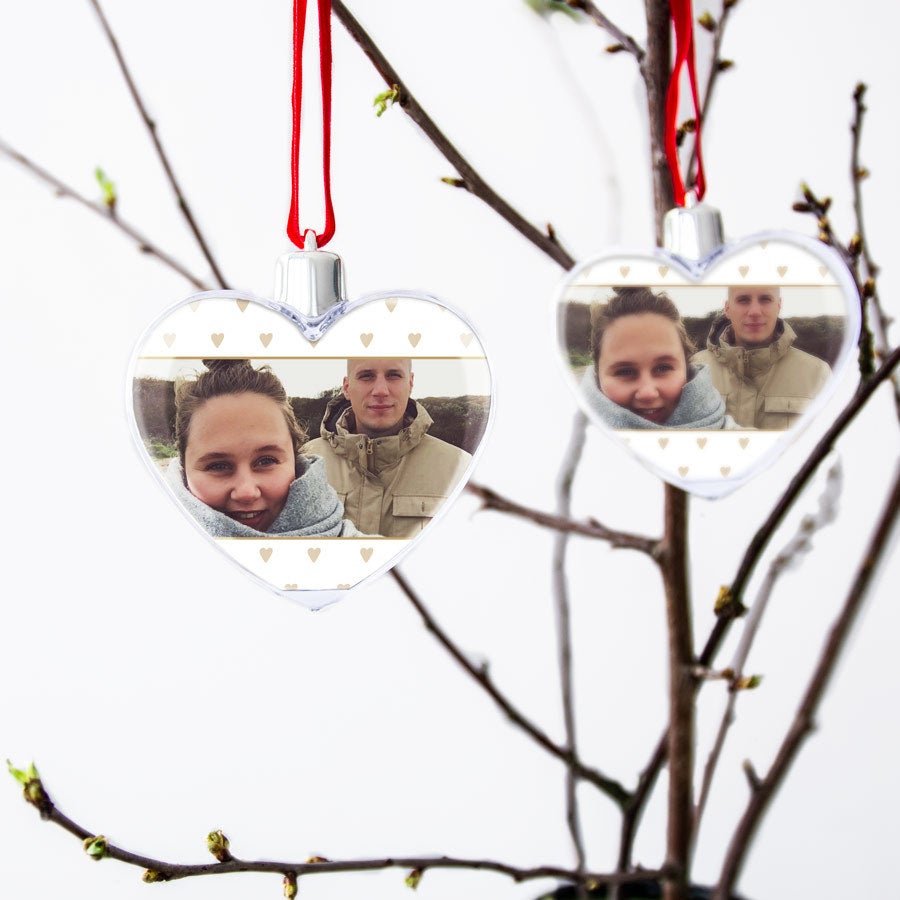 Transparent heart decorations