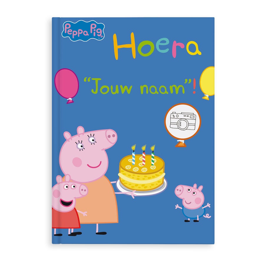 Boek met naam en foto - Peppa Pig - Hoera! - Softcover