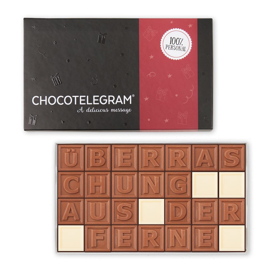 Chocotelegram Präsentkarton 4x7