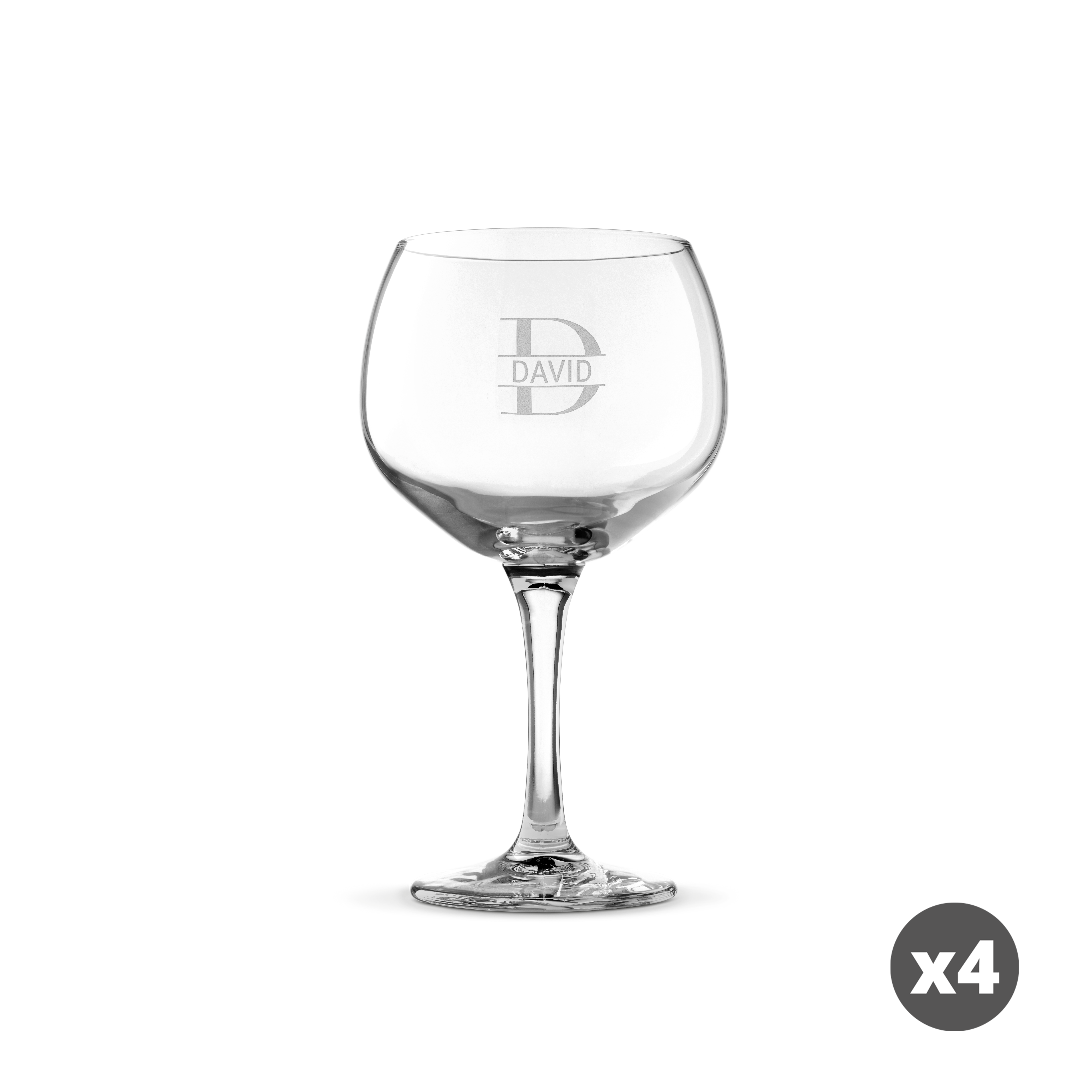 Gin Tonic glas graveren (4 stuks)