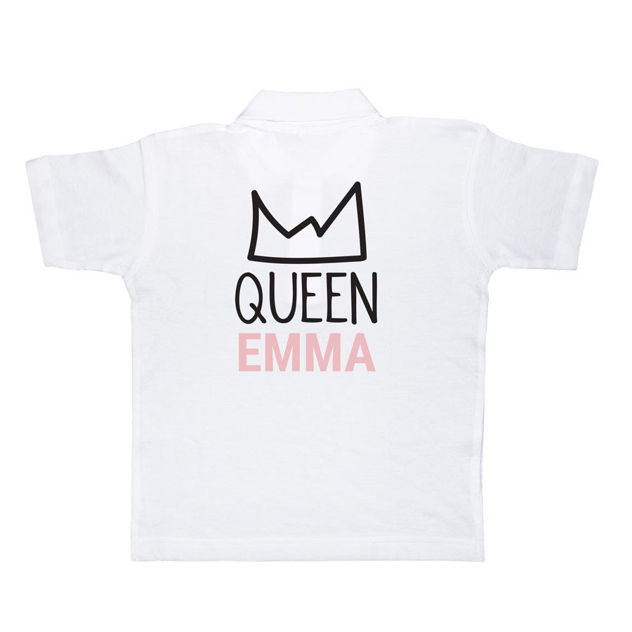 Personalised polo t-shirt - Children - White - 6 yrs