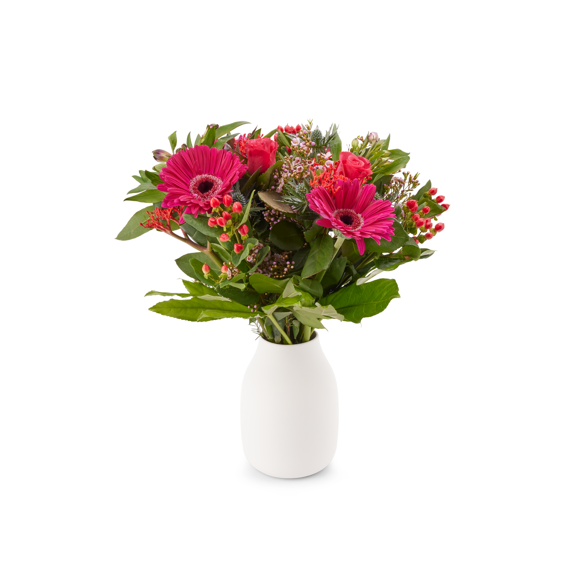 Paarse bloemen boeket
