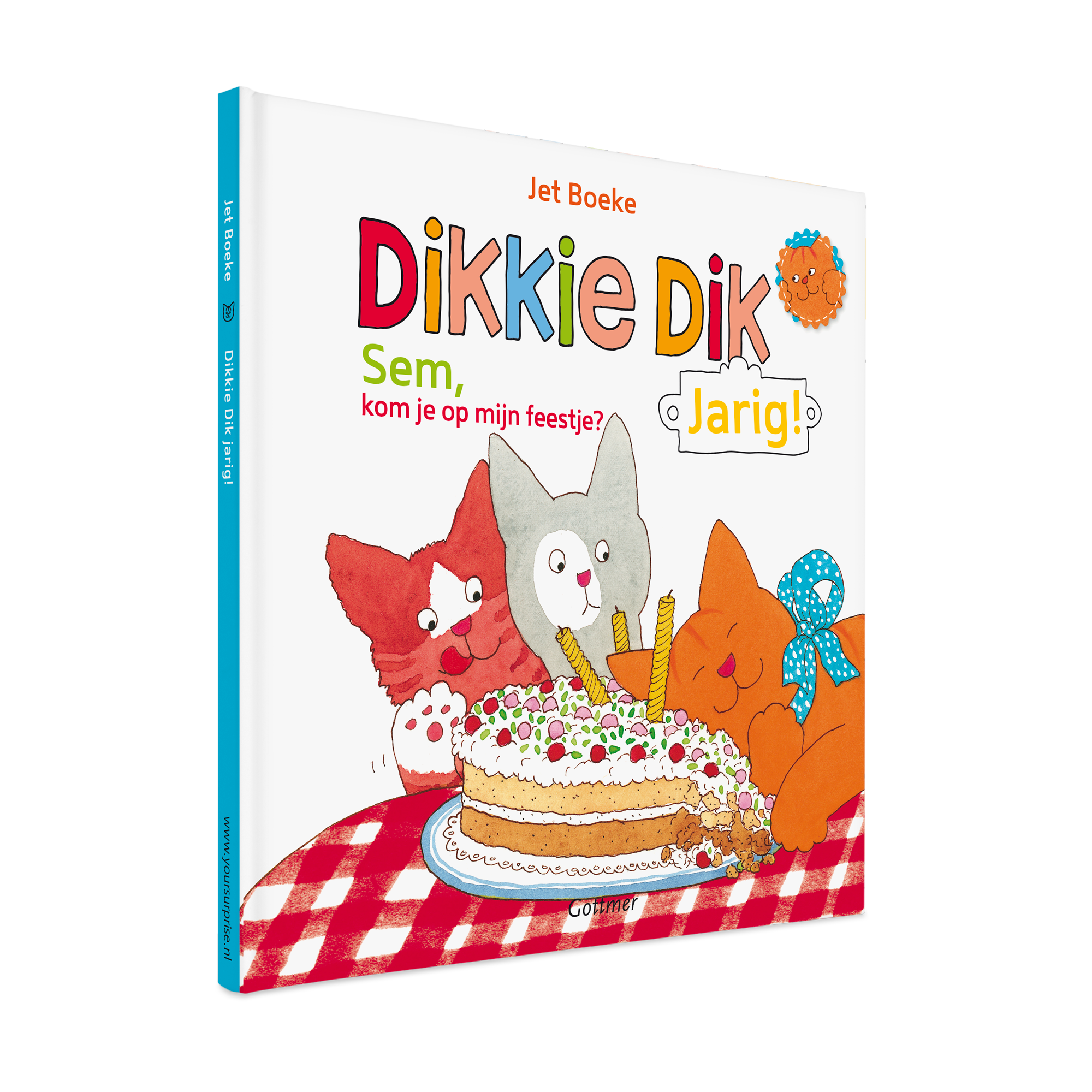 Gepersonaliseerd Dikkie Dik boek met de naam Sem op de voorkant en tekst Vier samen met Dikkie Dik de lente in dit prachtige boek met naam.
