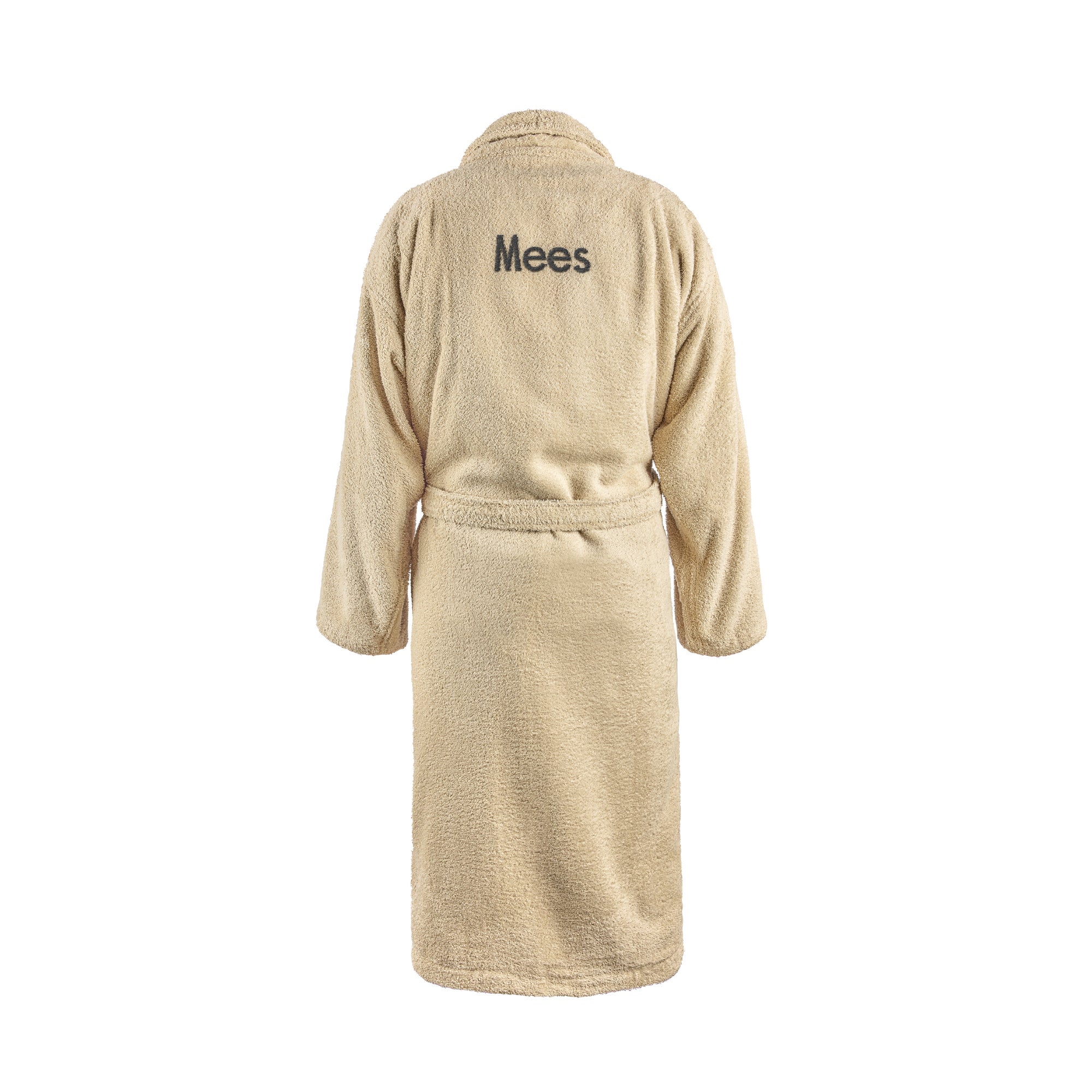 Heren badjas borduren - Beige - L/XL Heren badjas borduren - Beige - L/XL