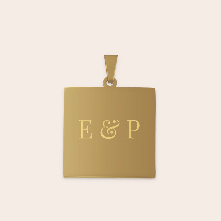 Ketting met vierkante hanger Ketting met vierkante hanger