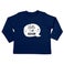 T-shirt til babyer med navn - Langærmet - Flåde - 62/68