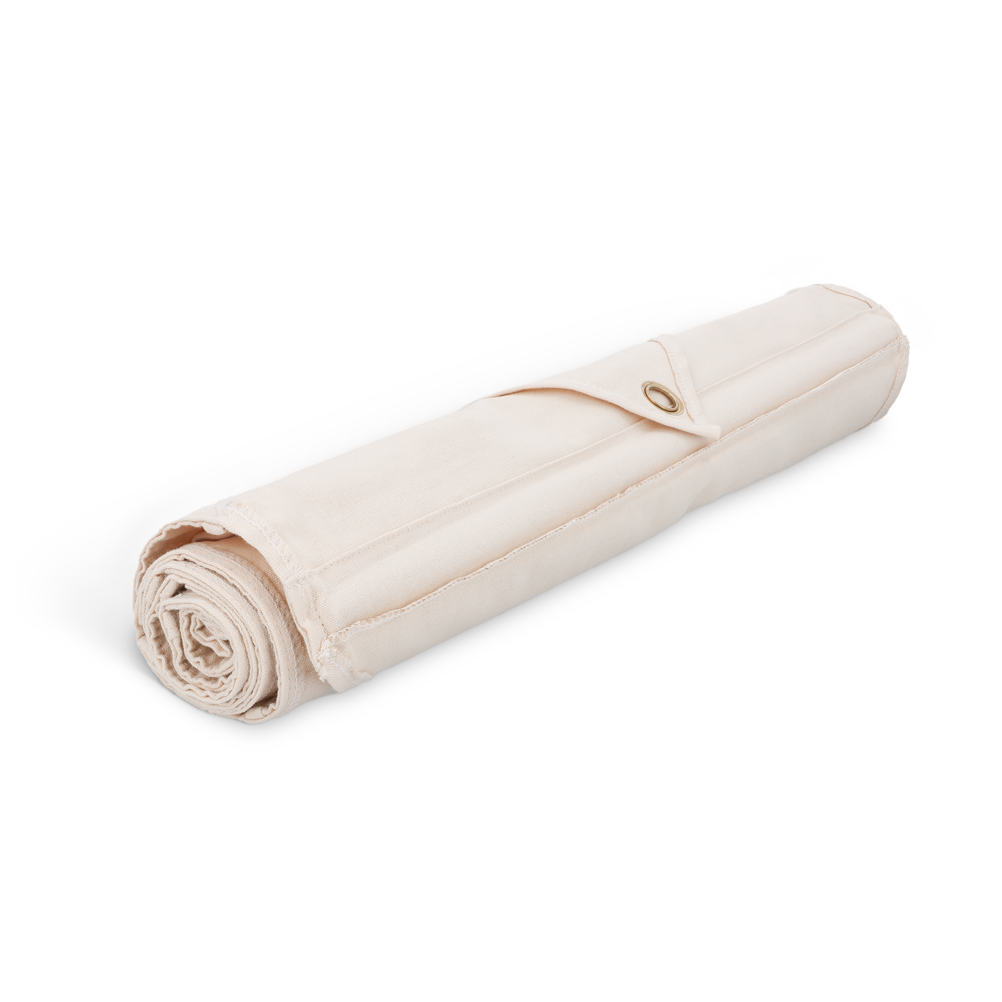 Organizador de bolsillo de tela enrollado, color crema, con ojales metálicos. ¡Organízate con un organizador de bolsillo de tela personalizado!