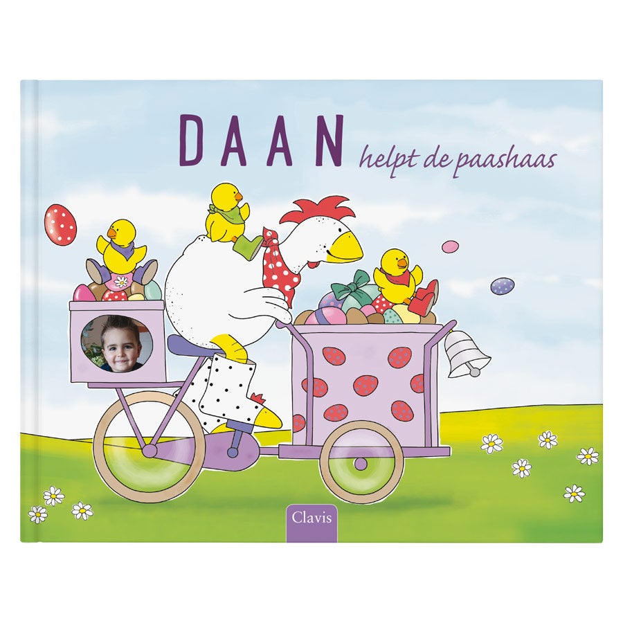 Boek met naam - Samen de paashaas helpen - Hardcover