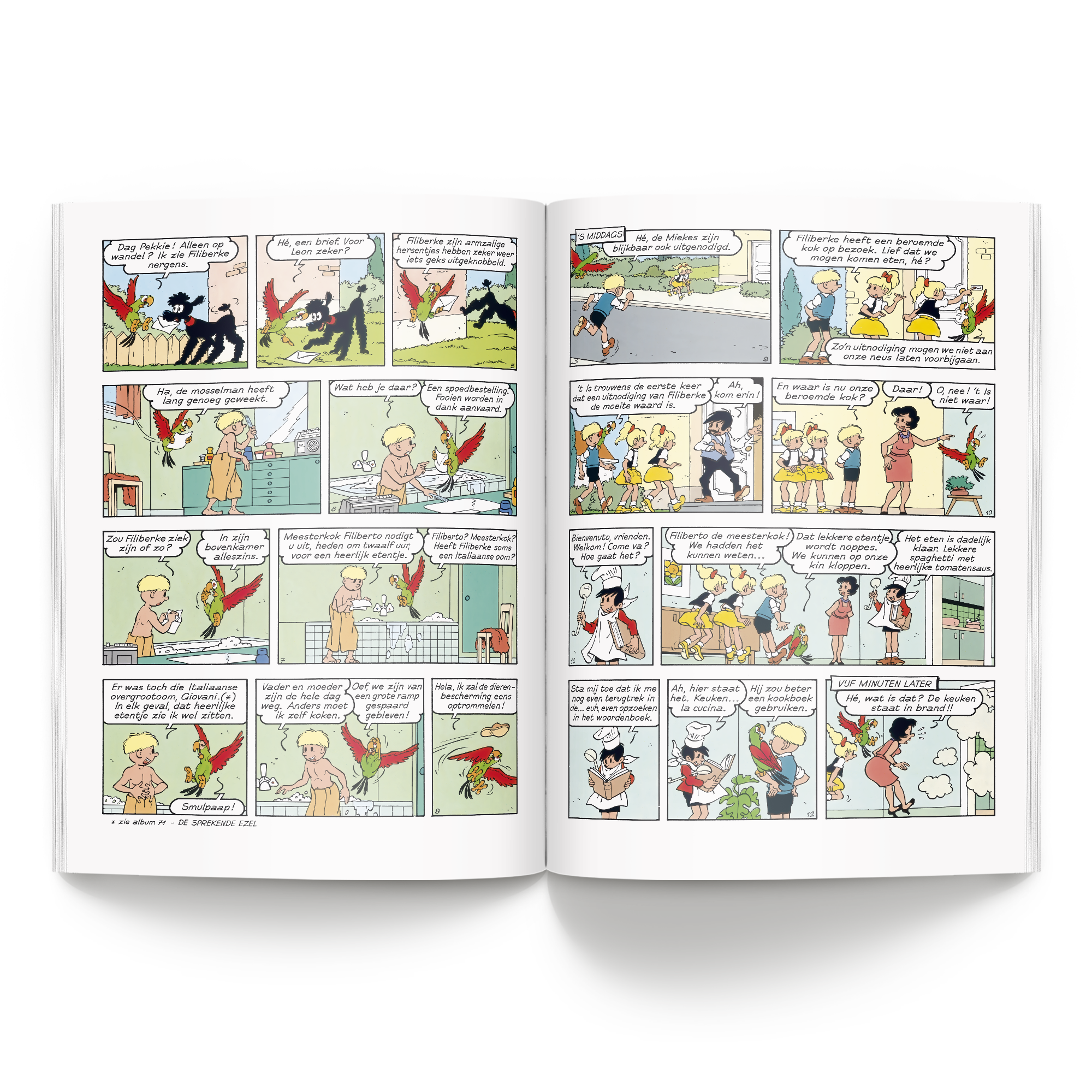 Persoonlijk stripboek - Jommeke Spaghetti Met Kaas (Softcover) met eigen naam en foto, gepersonaliseerd op de cover.