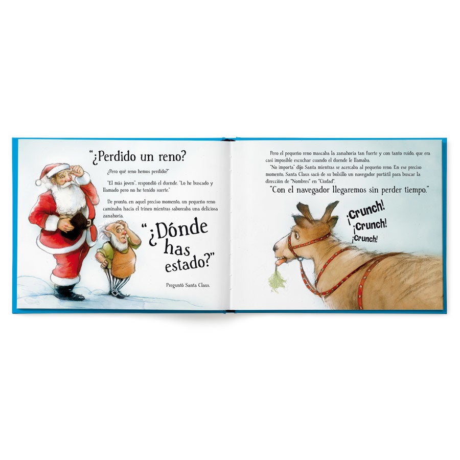 Libro de Navidad con nombre - Santa Claus viene de visita - Tapa dura