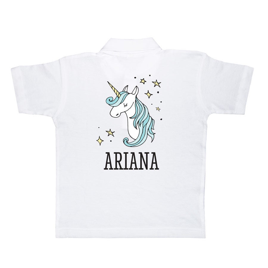 Personalised polo t-shirt - Children - White - 6 yrs