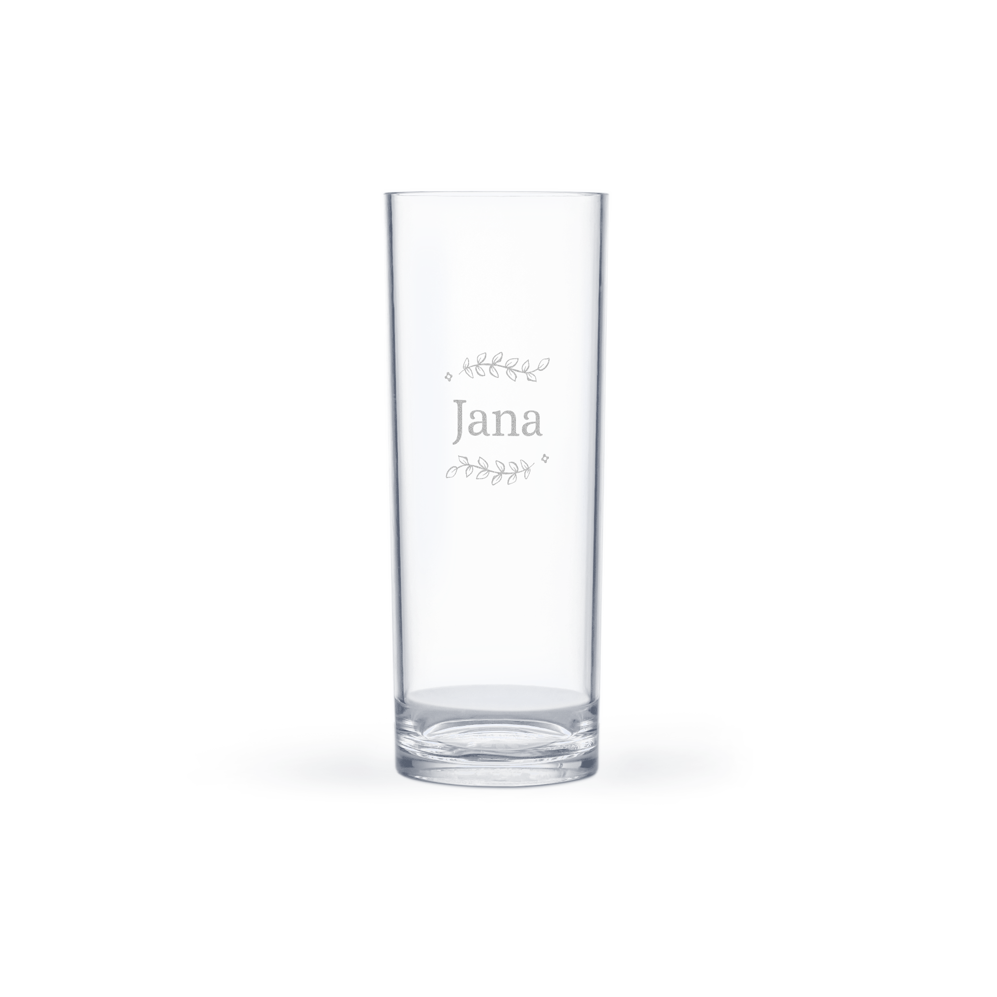 Personalisiertes Longdrinkglas aus Kunststoff - Graviert