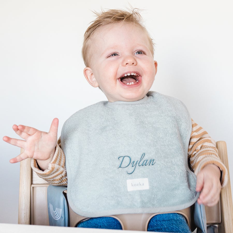 Personalised embroidered Koeka bib Personalised embroidered Koeka bib