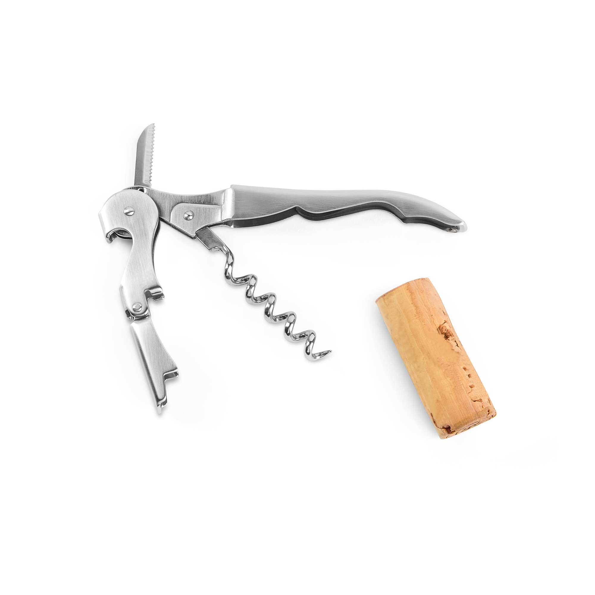 Personalised stainless steel corkscrew