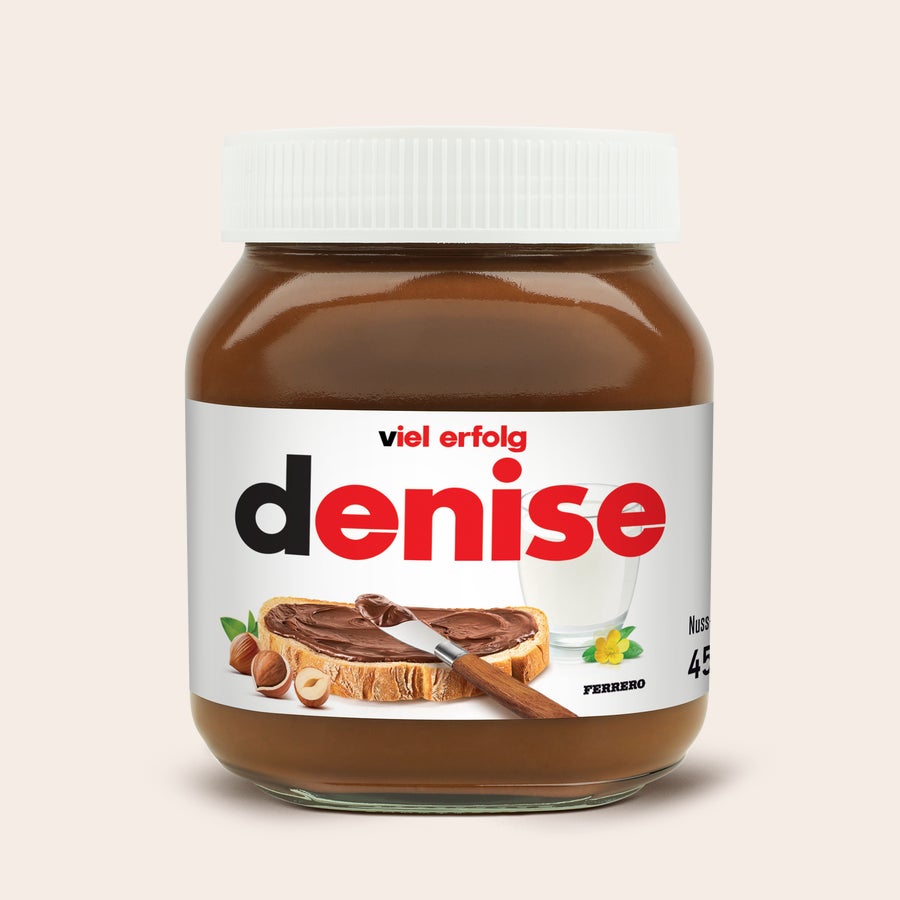 Personalisiertes nutella®-Glas nutella Glas, bedruckt mit dem Namen Denise und