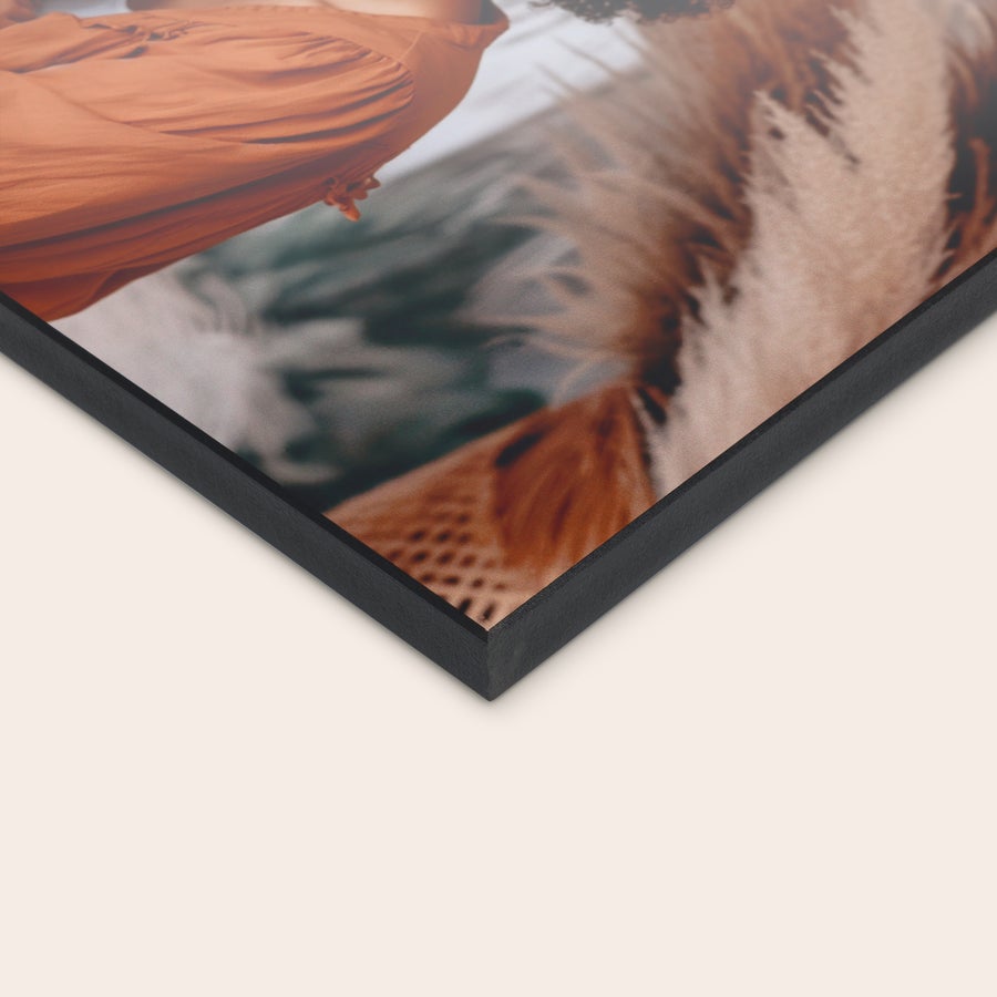 Foto su Legno Pannello fotografico in legno ChromaLuxe stampato con foto personalizzata, bordo nero elegante