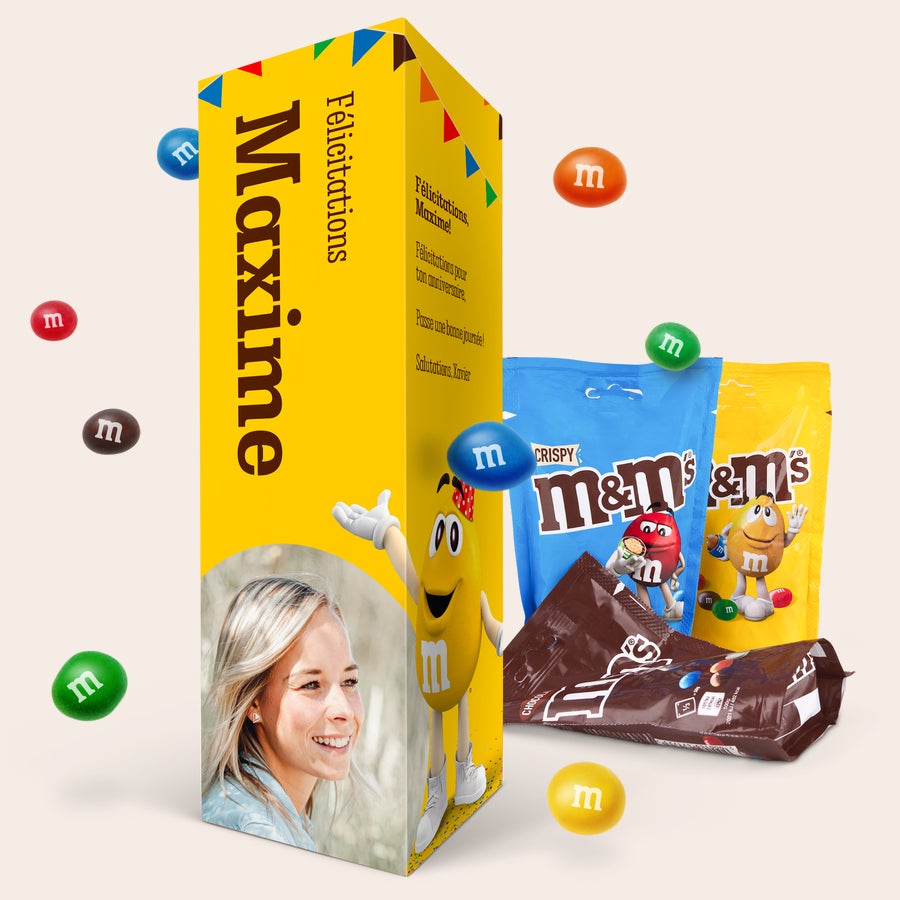 Coffret cadeau M&M's personnalisé Coffret cadeau M&M's personnalisé
