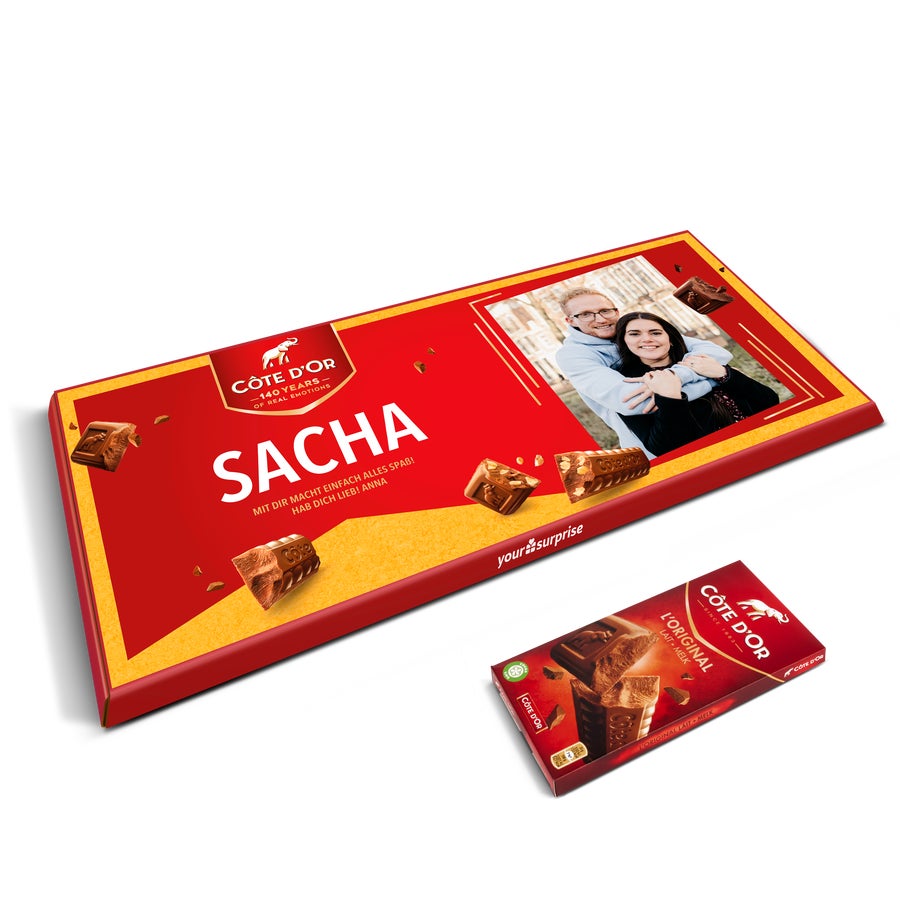 Personalisierte Riesen Schokolade von Côte d'Or