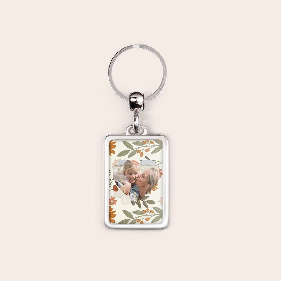 Personalised key ring - Mother's Day - Rectangular - Stainless steel Personalised key ring - Mother's Day - Rectangular - Stainless steel