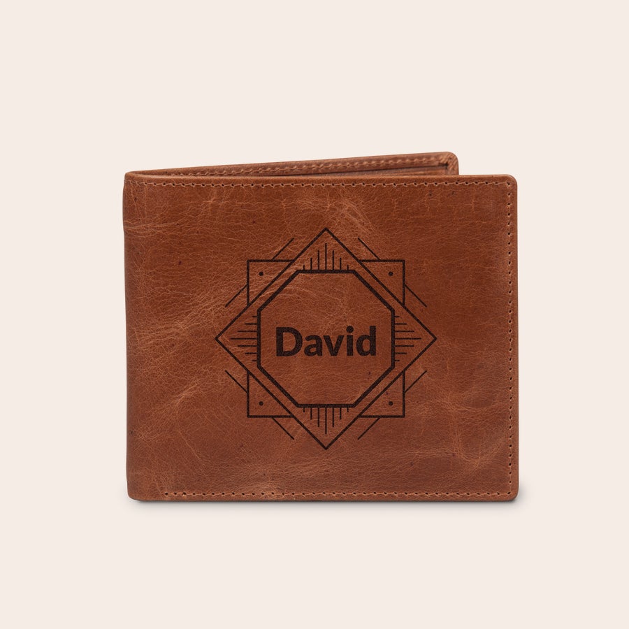 Portefeuille cuir personnalisé - Marron Portefeuille cuir personnalisé - Marron