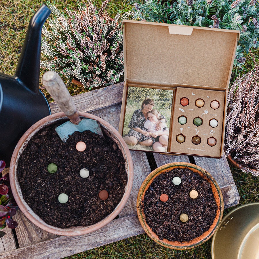 Personalised wildflower seed bombs gift box Personalised wildflower seed bombs gift box