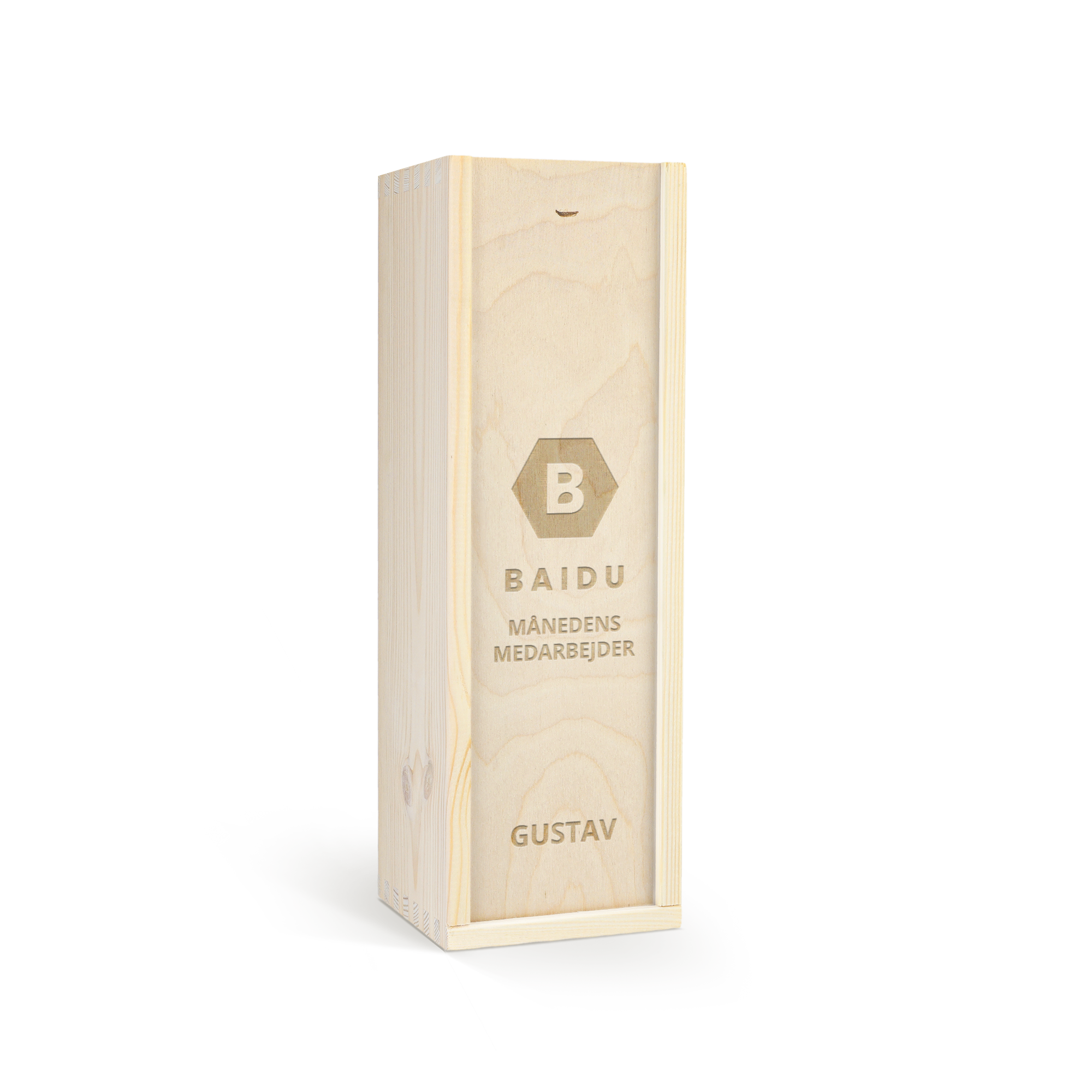 Gluhwein Engelsglut med personlig etikette og trækasse