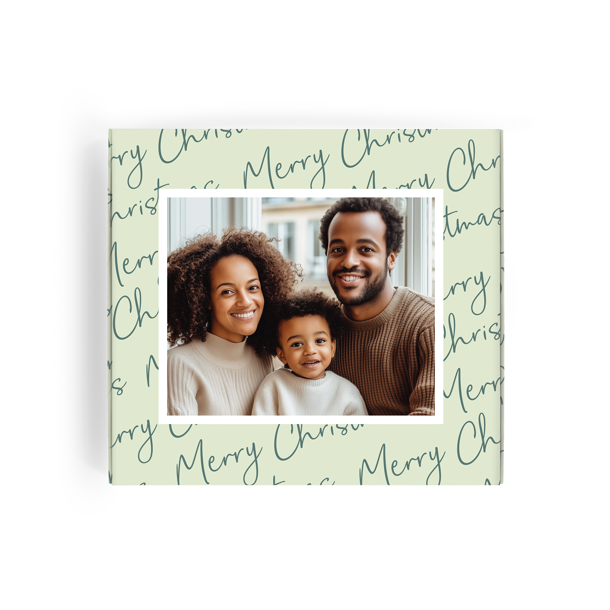 Coffret cadeau Milka personnalisé avec photo de famille et texte Merry Christmas pour Noël