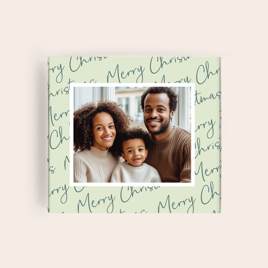 Milka personnalisé - Noël Coffret cadeau Milka personnalisé pour Noël avec photo de famille imprimée et motif Merry Christmas