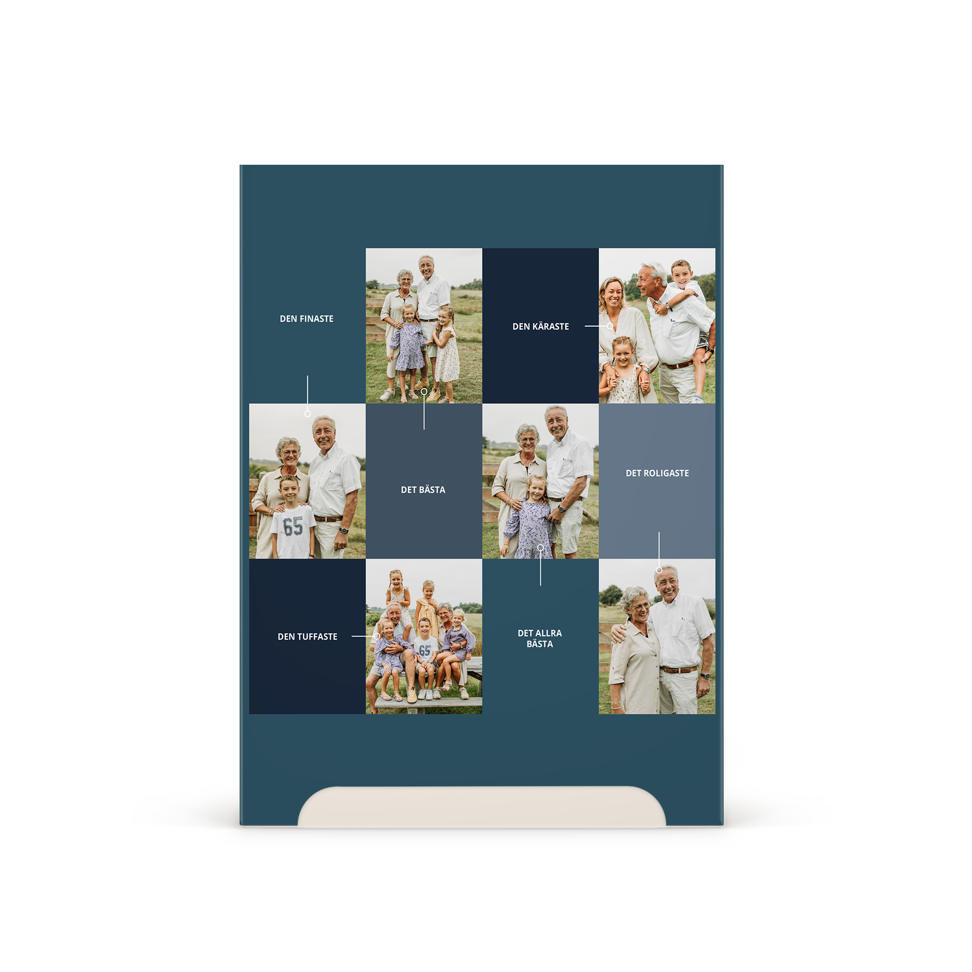 Personlig välbefinnande presentuppsättning för män med lyxig vegansk hudvård, anpassad med ett fotokollage och texten Den finaste.