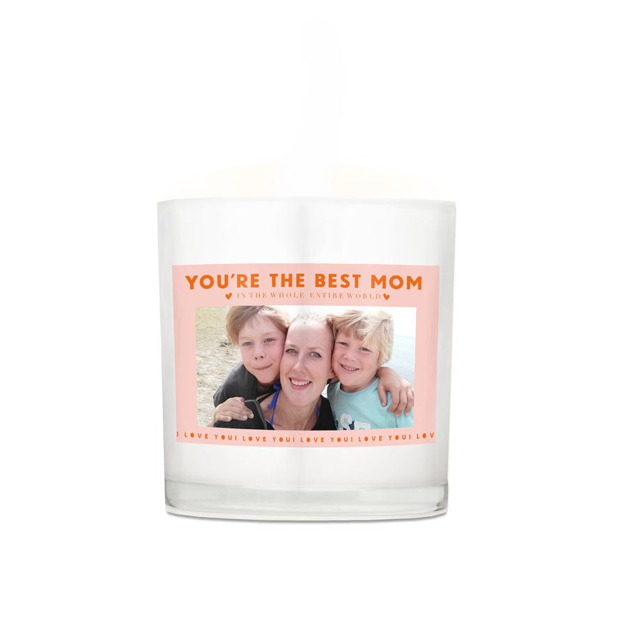 Personalised Mother's Day candle - 8 x 9 x 9 cm